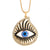 Evil Eye Pendant Necklace with Dark Outlines-Evil Eye Necklace-Auswara