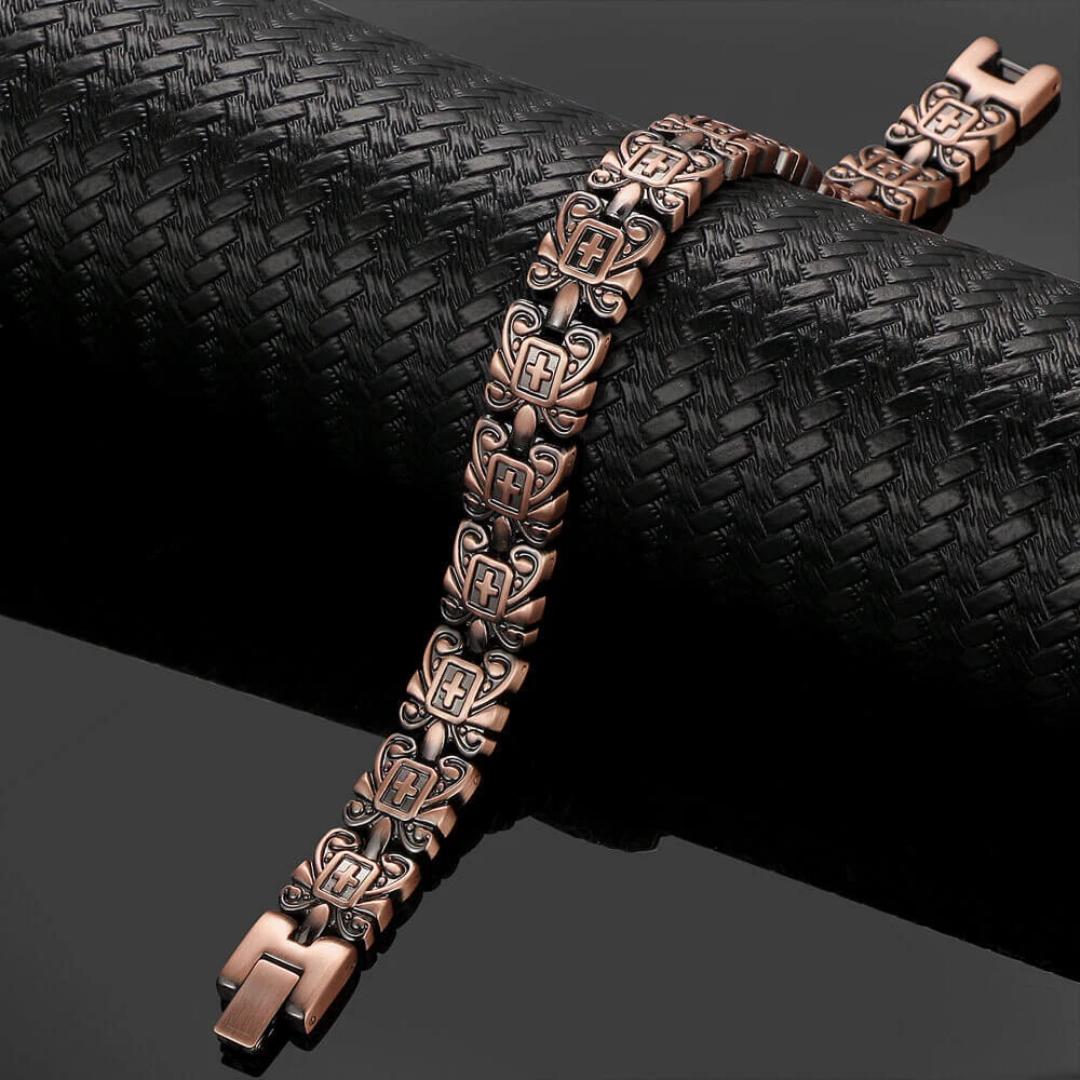 FaithBloom Copper Bracelet-Cross Bracelet-Auswara