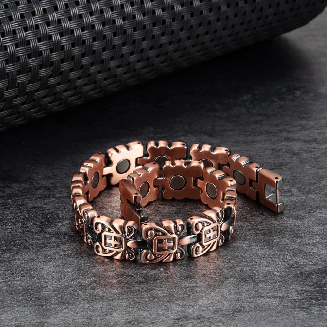 FaithBloom Copper Bracelet-Cross Bracelet-Auswara