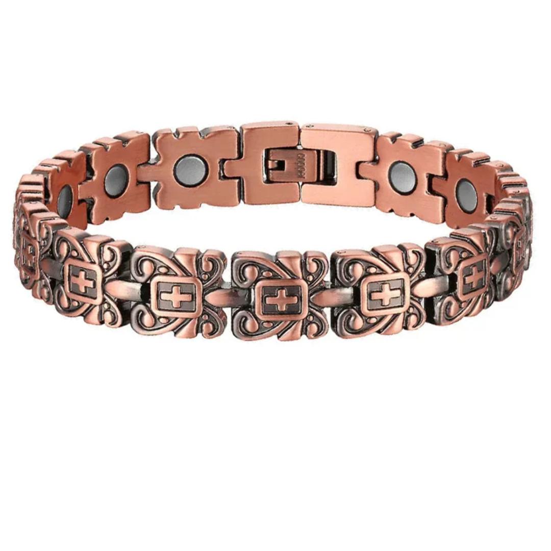 FaithBloom Copper Bracelet-Cross Bracelet-Auswara