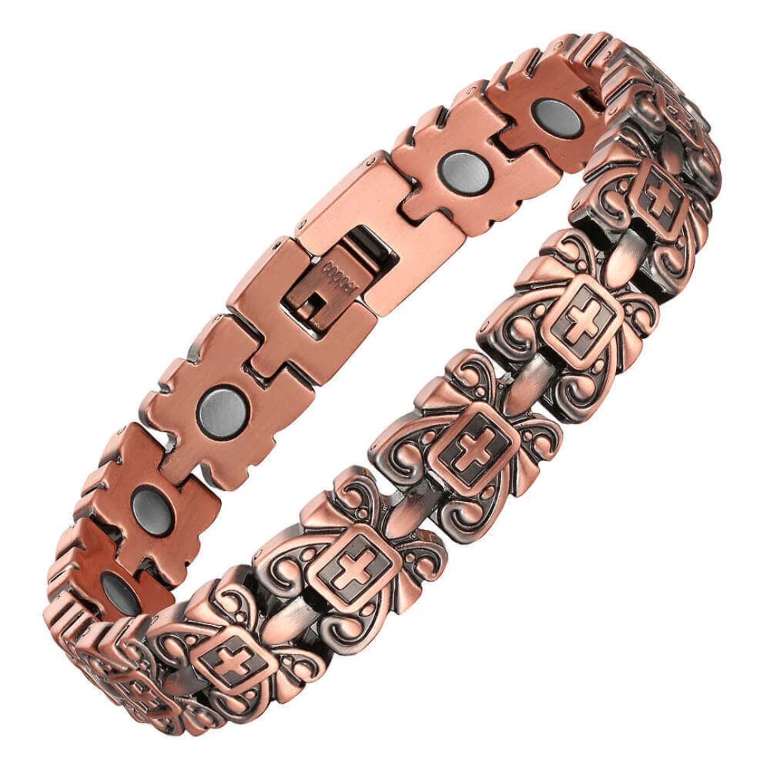 FaithBloom Copper Bracelet-Cross Bracelet-Auswara