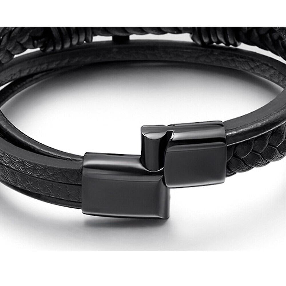 FaithLayer Custom Cross Leather Bracelet