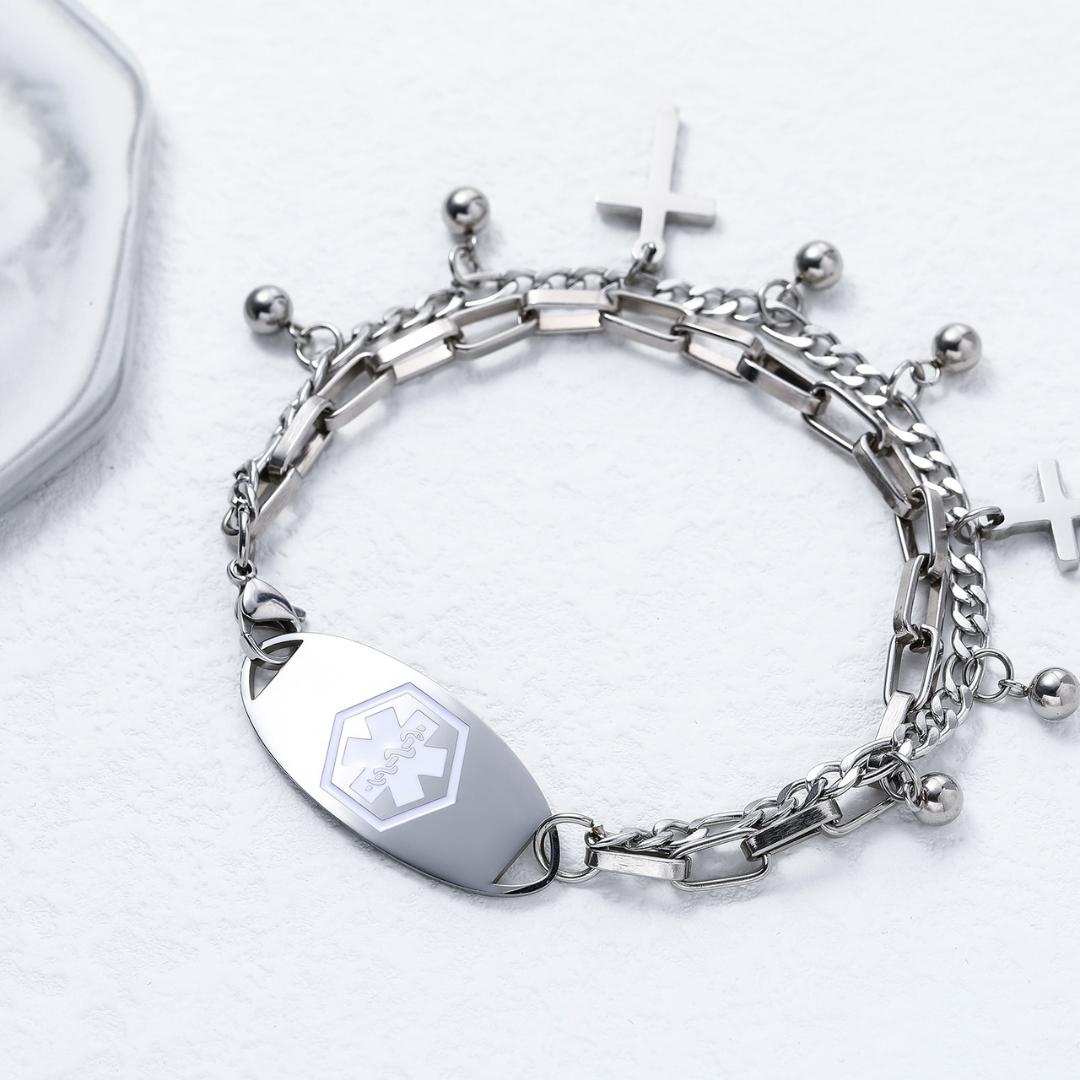 FaithLink Duo Women Medical ID Bracelet-Medical ID Bracelet-Auswara