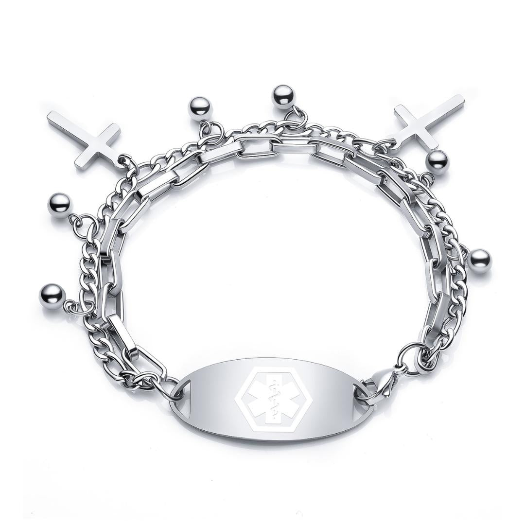 FaithLink Duo Women Medical ID Bracelet-Medical ID Bracelet-Auswara