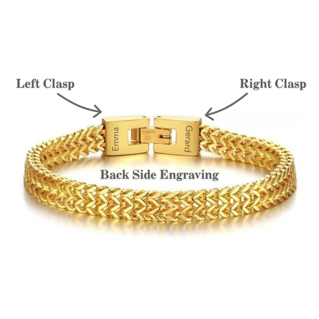 ForgeLink Custom Engravable Bracelet-Personalised Bracelet-Auswara