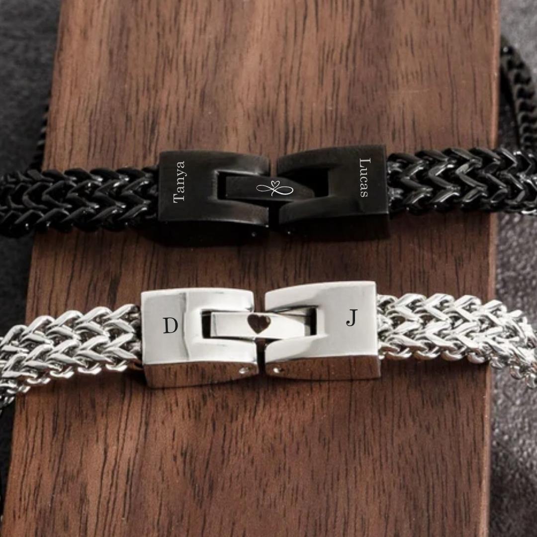 ForgeLink Custom Engravable Bracelet-Personalised Bracelet-Auswara