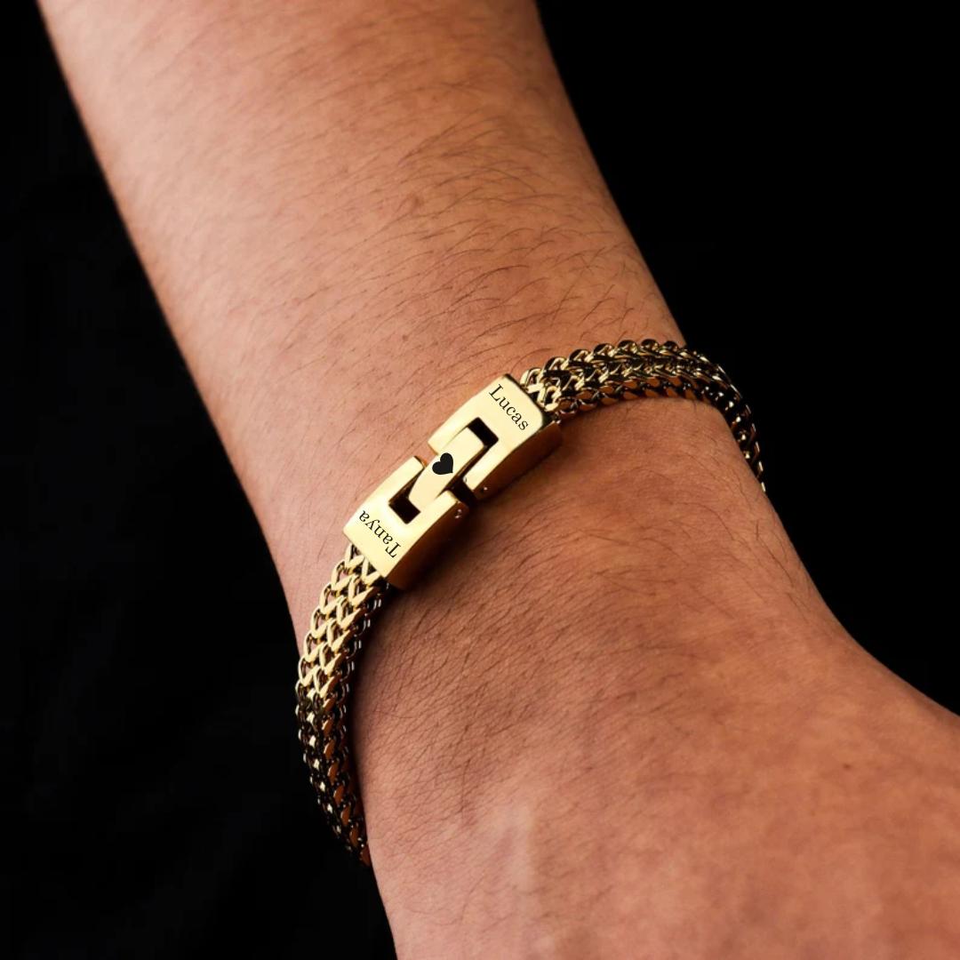 ForgeLink Custom Engravable Bracelet-Personalised Bracelet-Auswara