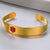 Gold Colour Medical Alert Cuff Bracelet-Medical ID Bracelet-Auswara
