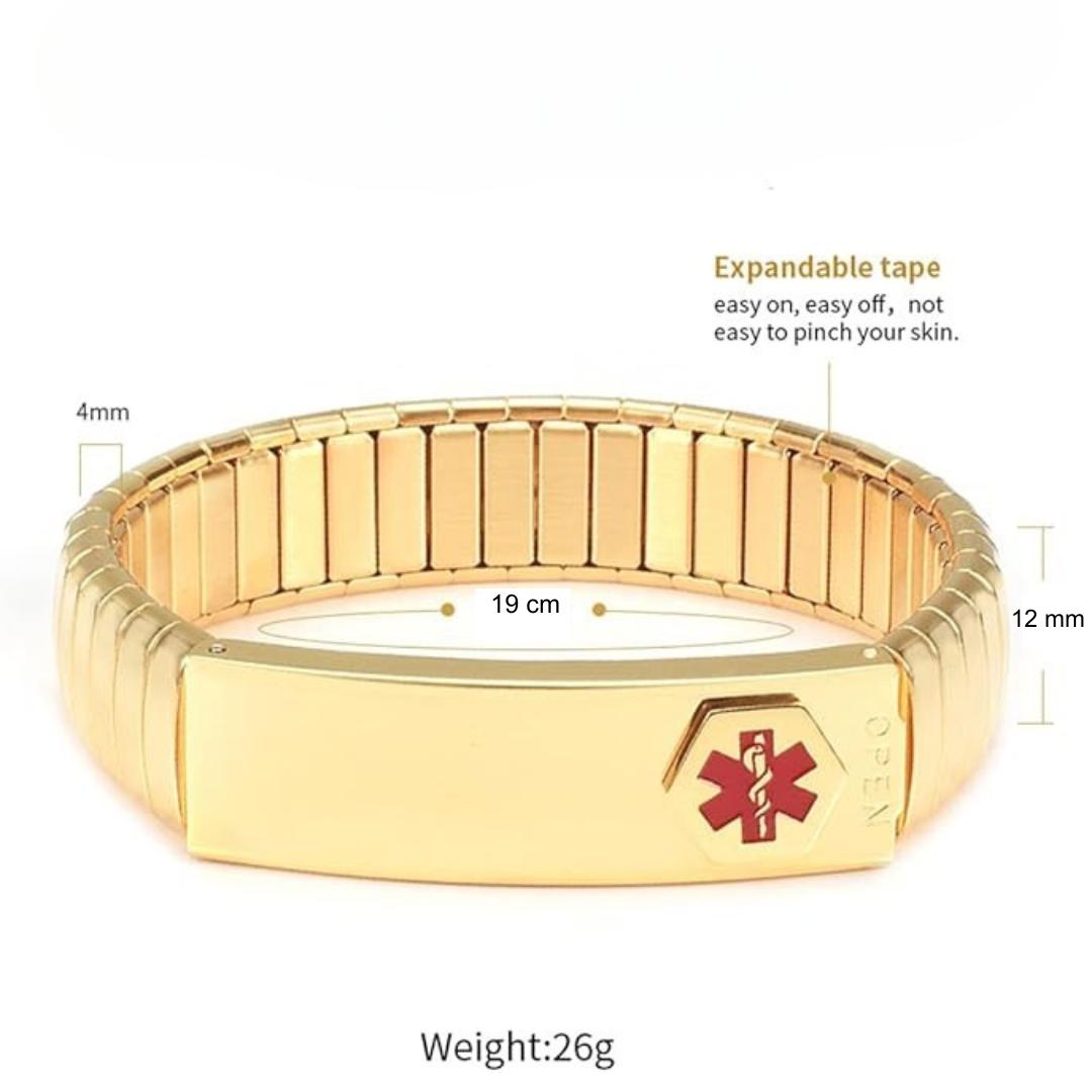 GoldVault Medical ID Bracelet-Medical ID Bracelet-Auswara