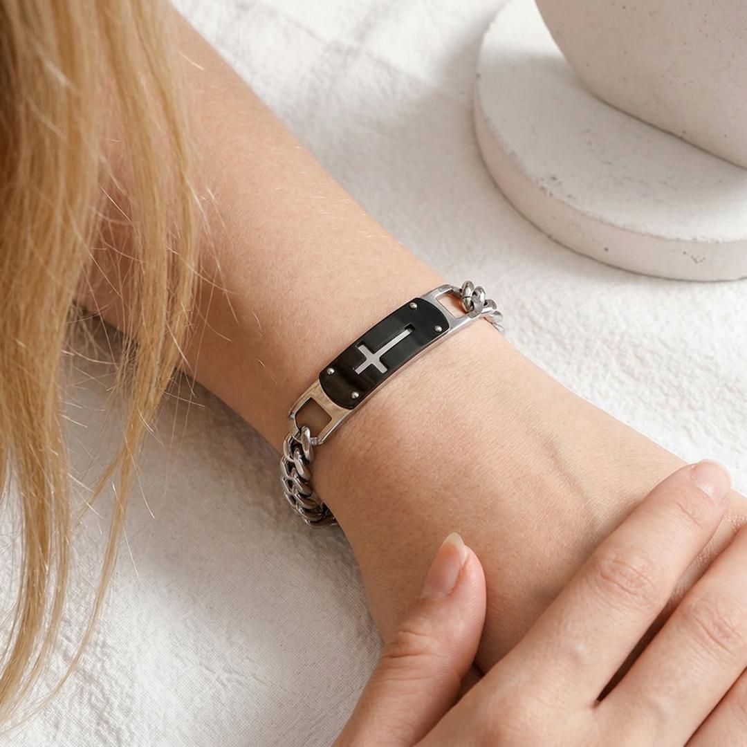 GraceShield Personalised Cross Bracelet-Cross Bracelet-Auswara