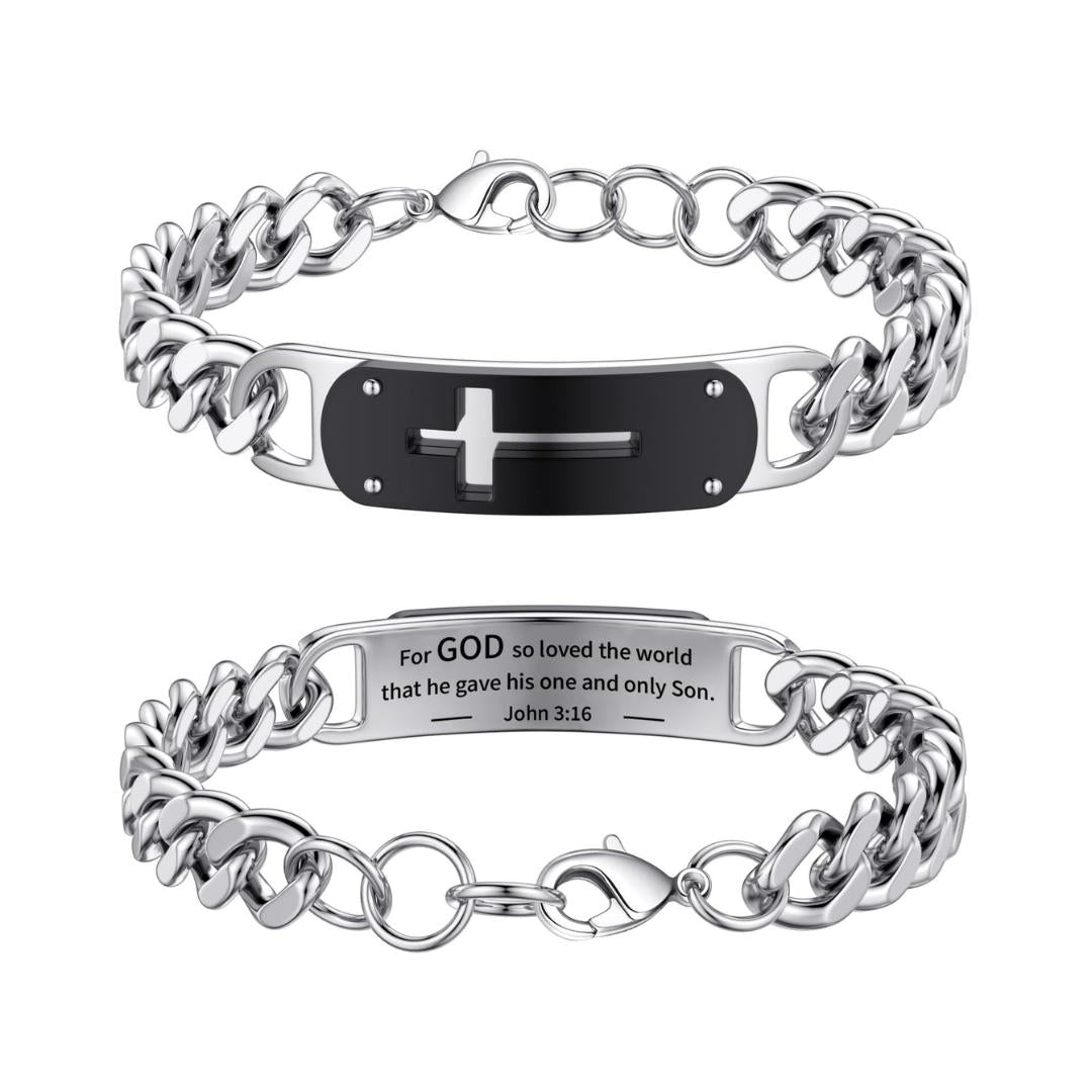 GraceShield Personalised Cross Bracelet-Cross Bracelet-Auswara