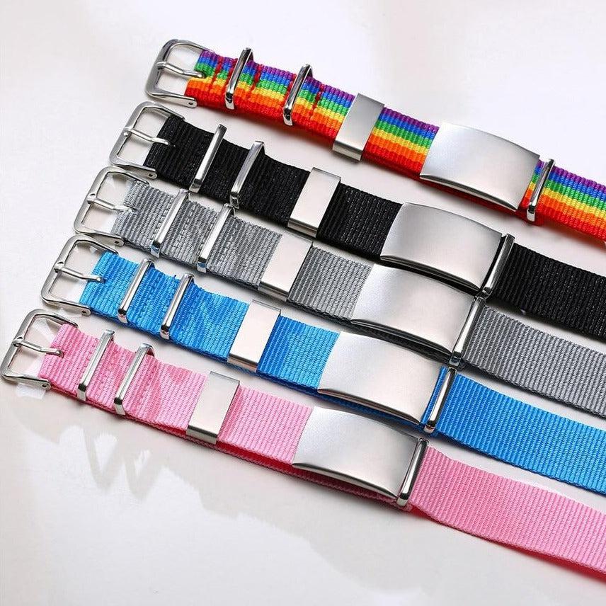 Grey Personalised Sports ID Bracelet-Identification Bracelet-Auswara