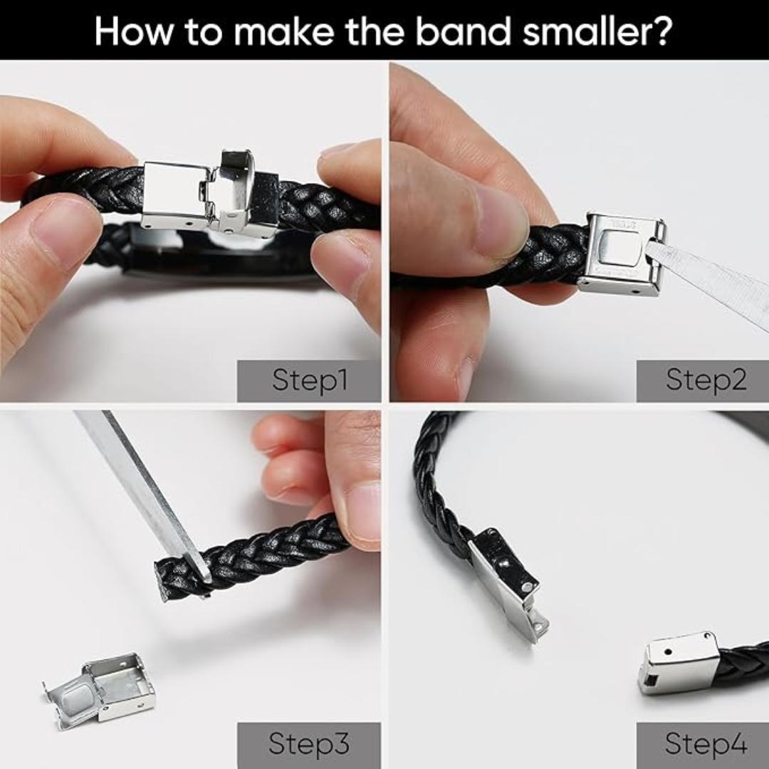 Guardian Braided Leather Medical ID Bracelet-Medical ID Bracelet-Auswara