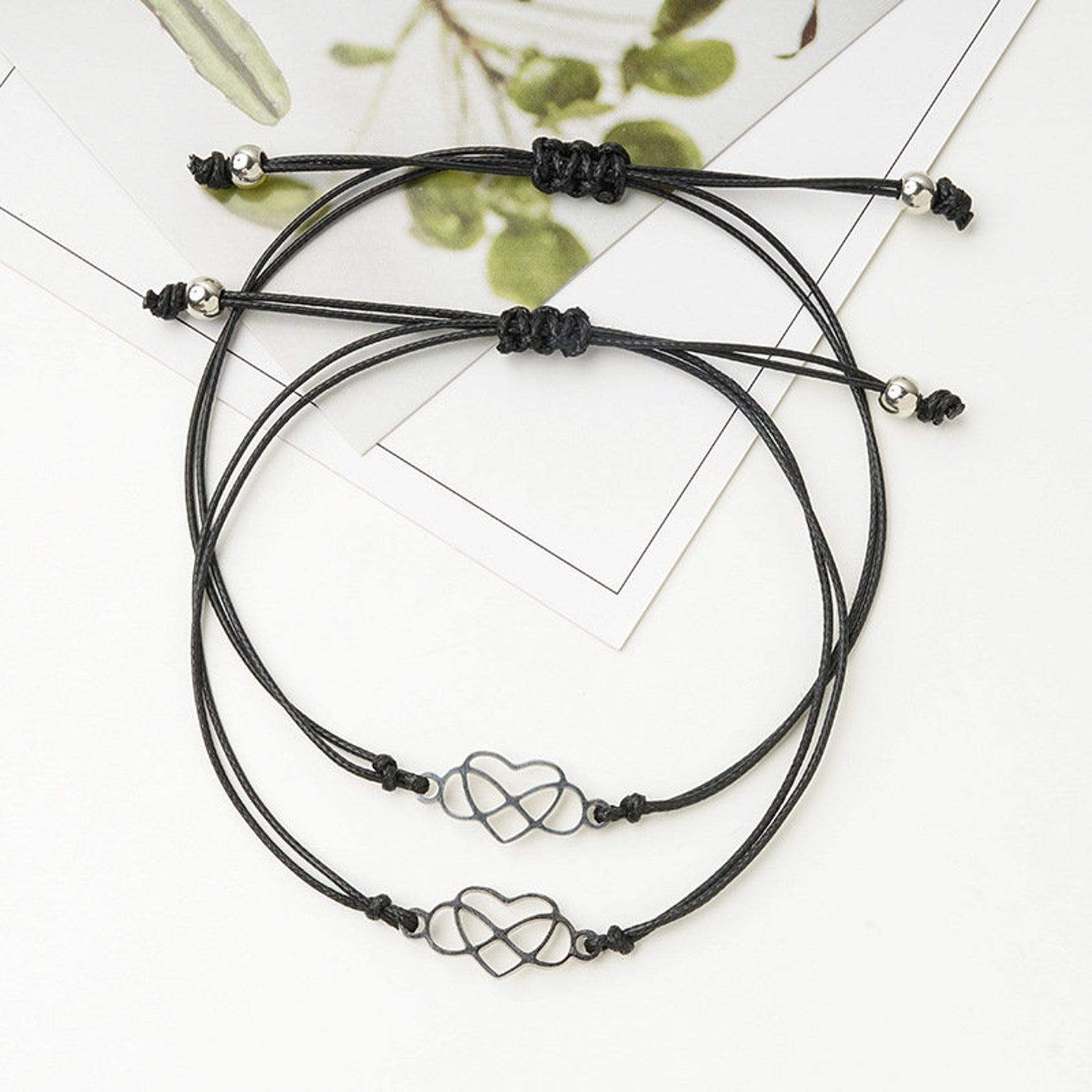 Heart Infinity Friendship Bracelet Set-Friendship Bracelets-Auswara