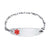 Heart Link Medical ID Bracelet in Silver Colour-Medical ID Bracelet-Auswara