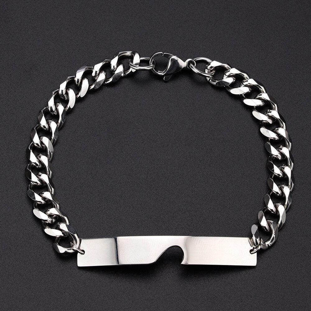 Heart Puzzle Bracelet Set-Couple Bracelet-Auswara
