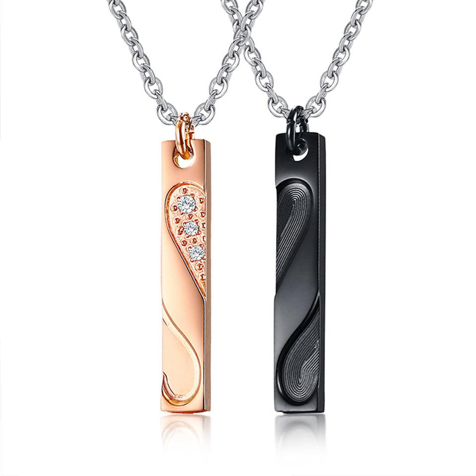 Heart Puzzle Couple Necklace-Couples Necklace-Auswara