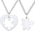 Heart Puzzle Necklace for Couples-Couples Necklace-Auswara