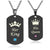 Her King & His Queen Couples Necklace with Cubic Zirconia-Couples Necklace-Auswara