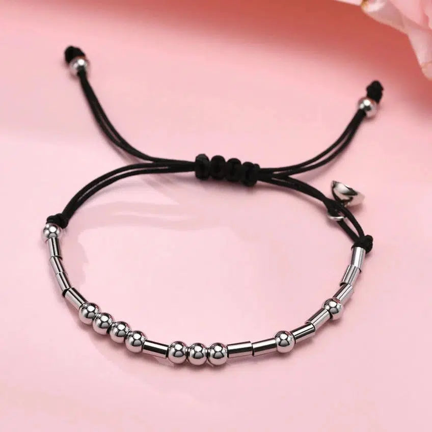 I Love You Morse Code Couples Magnetic Bracelets-Couple Bracelet-Auswara