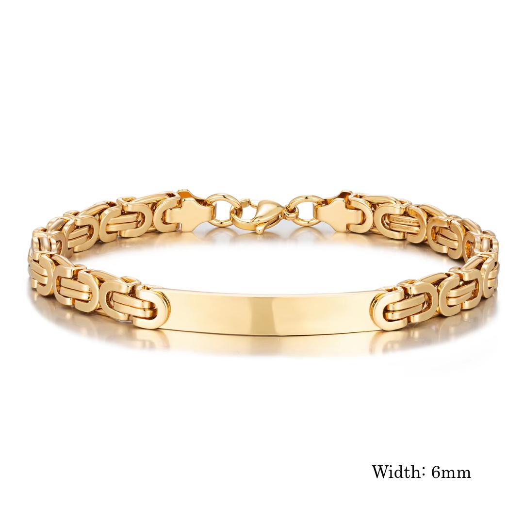 Imperial Personalised Men's Stainless Steel Bracelet-Personalised Bracelet-Auswara