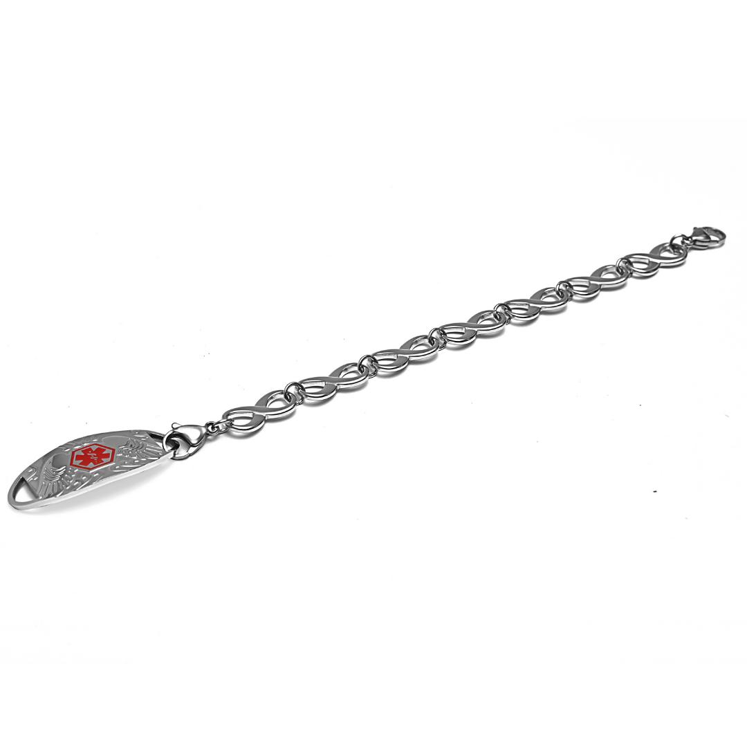 Infinity Chain Medical Alert Bracelet-Medical ID Bracelet-Auswara