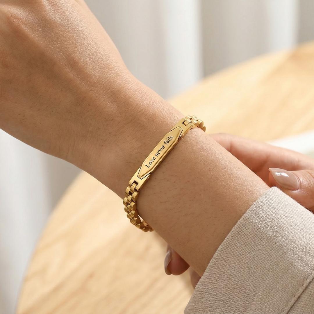 Infinity Edge Personalised Bracelet-Women Bracelets-Auswara
