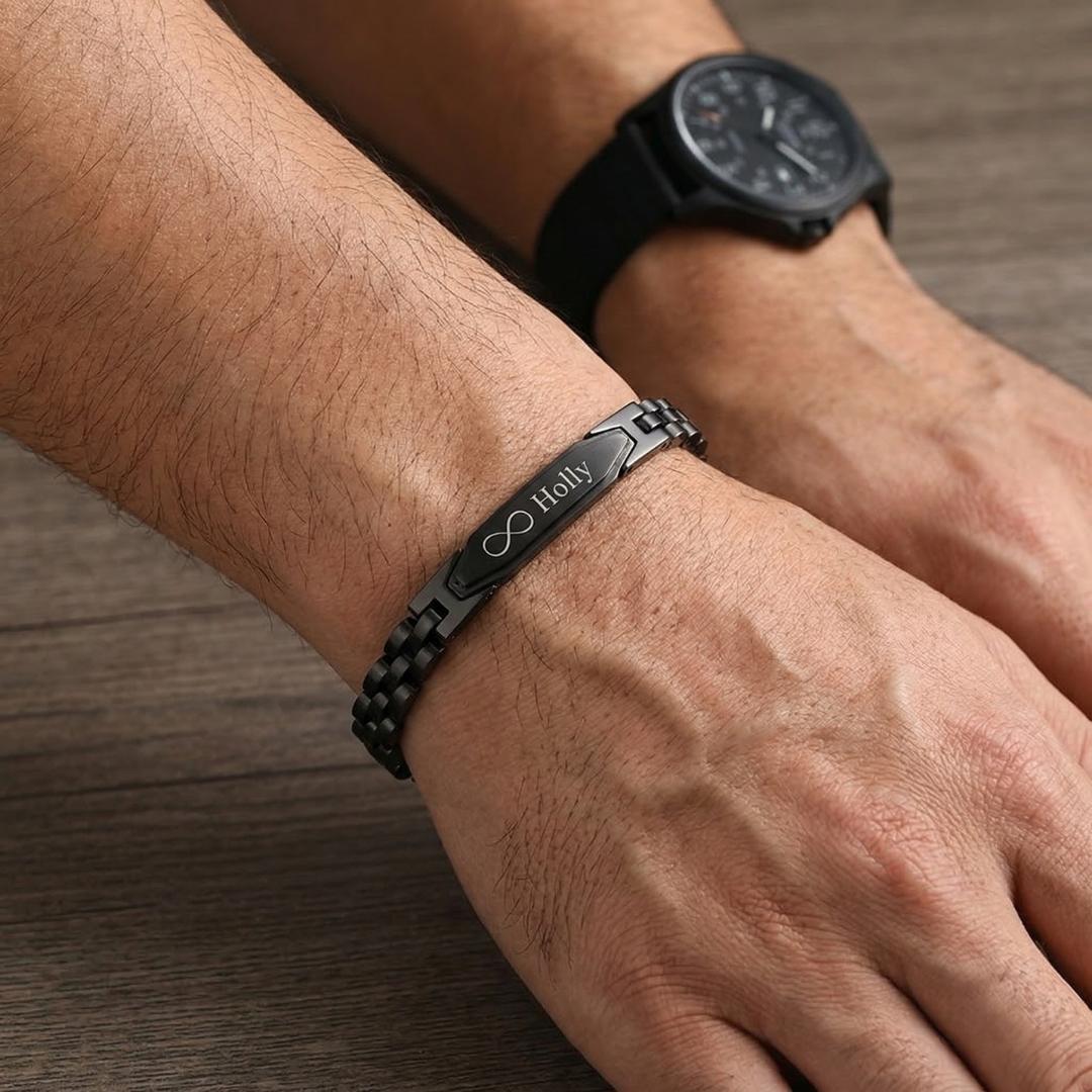 Infinity Edge Personalised Bracelet-Women Bracelets-Auswara