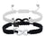 Infinity Matching Bracelets with Magnetic Heart Charm-Couple Bracelet-Auswara