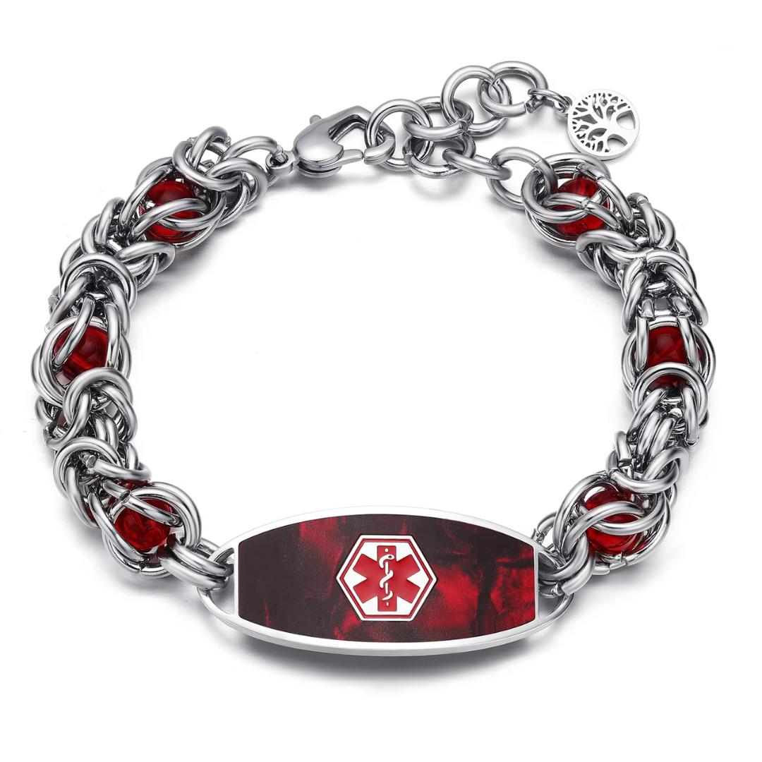 Infinity Weave Women Medical Alert Bracelet-Medical ID Bracelet-Auswara