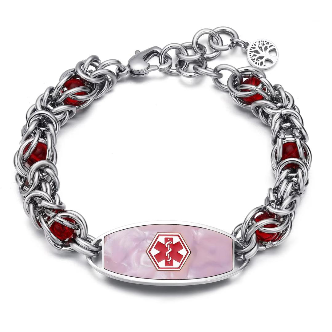 Infinity Weave Women Medical Alert Bracelet-Medical ID Bracelet-Auswara