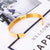 Inspirational Engraved Gold Cuff Bracelet-Personalised Bracelet-Auswara