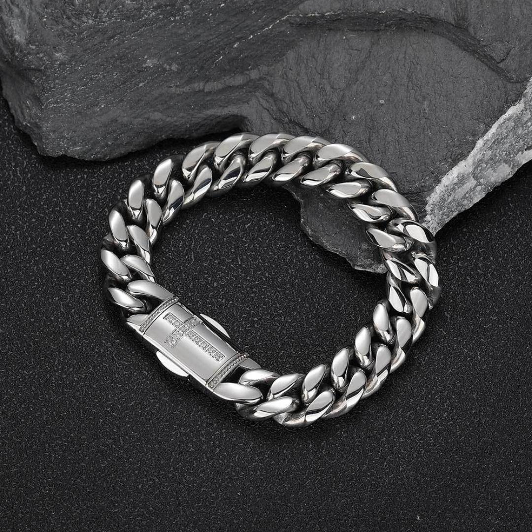 IronFaith Cross Clasp Bracelet-Cross Bracelet-Auswara