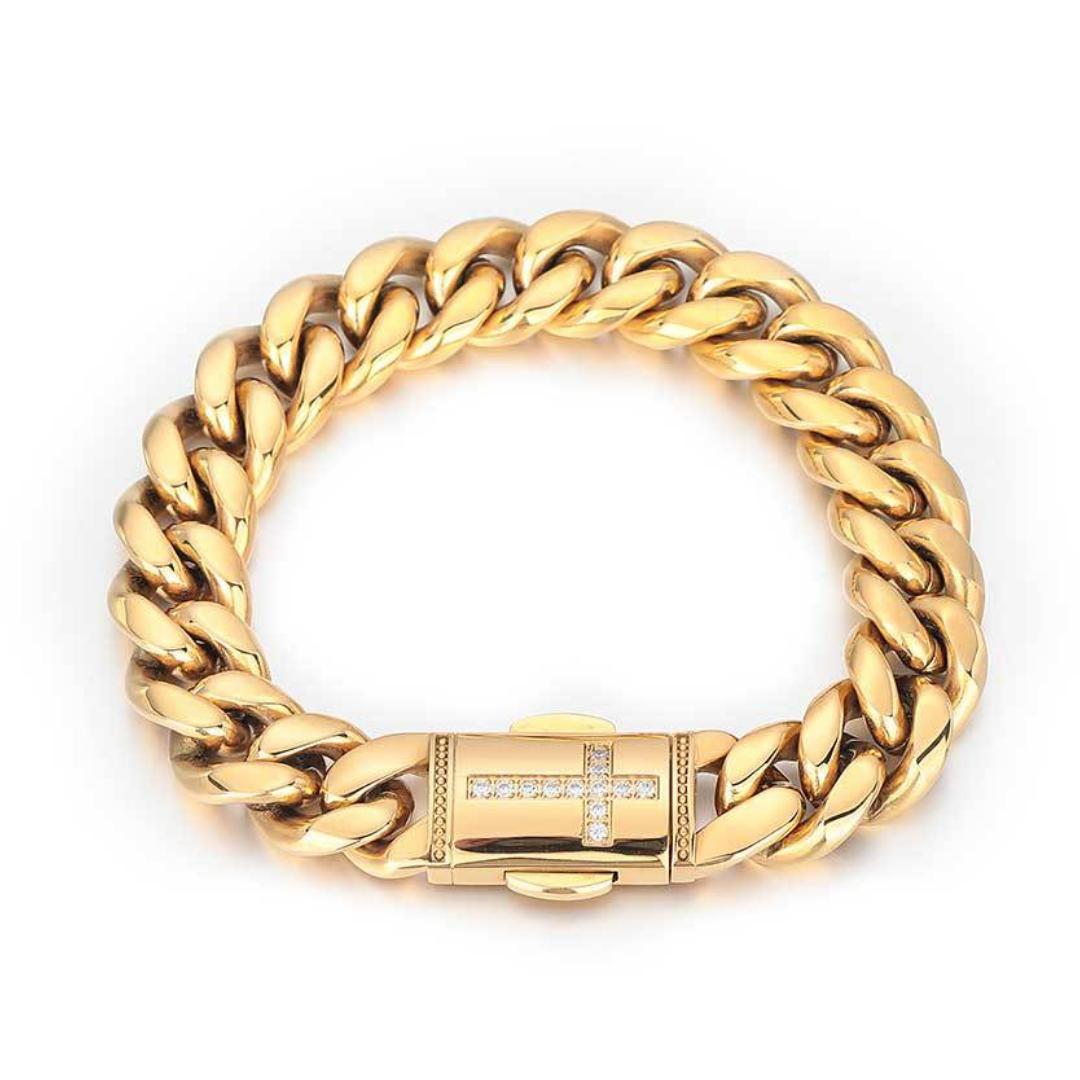 IronFaith Cross Clasp Bracelet-Cross Bracelet-Auswara