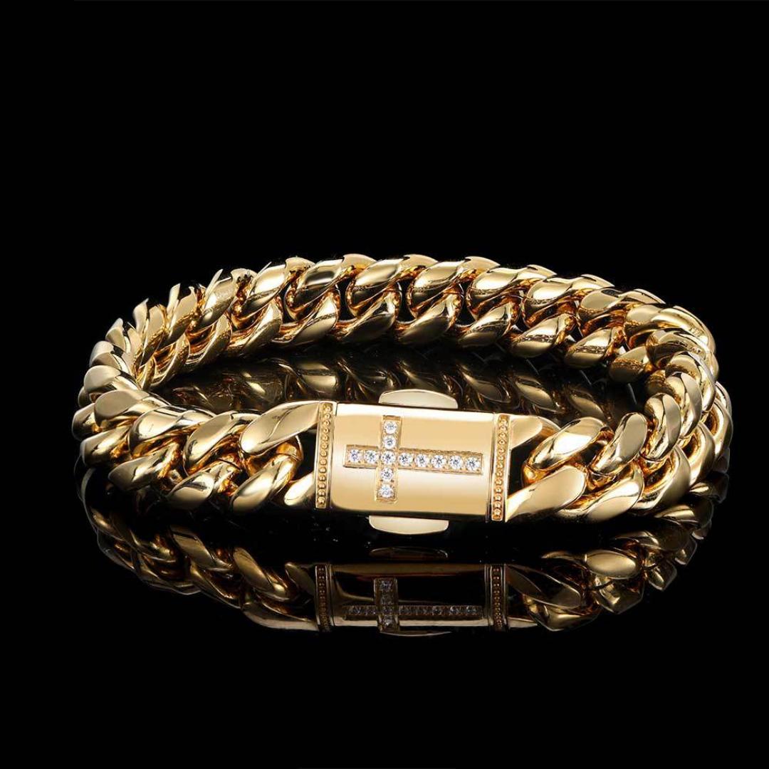 IronFaith Cross Clasp Bracelet-Cross Bracelet-Auswara
