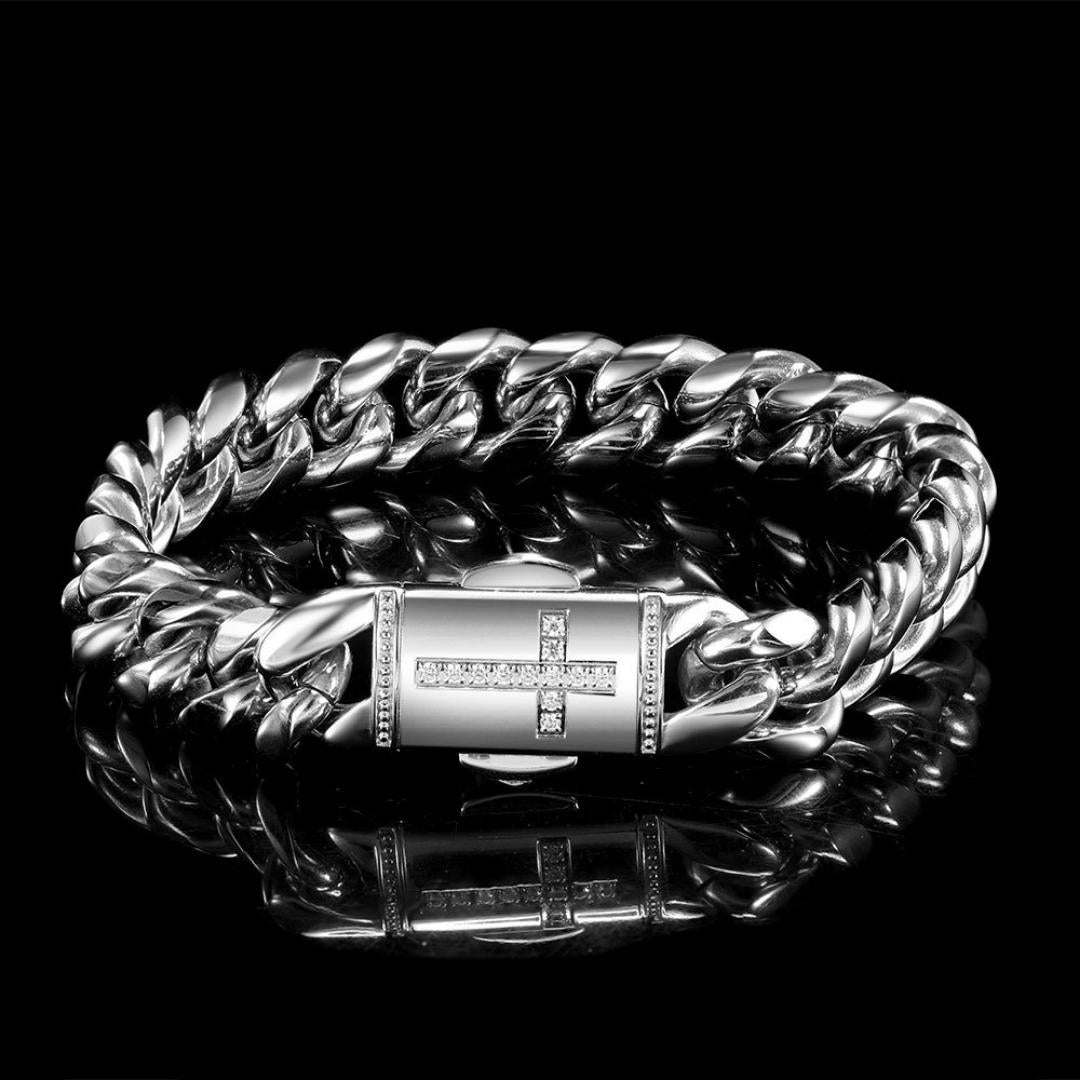 IronFaith Cross Clasp Bracelet-Cross Bracelet-Auswara