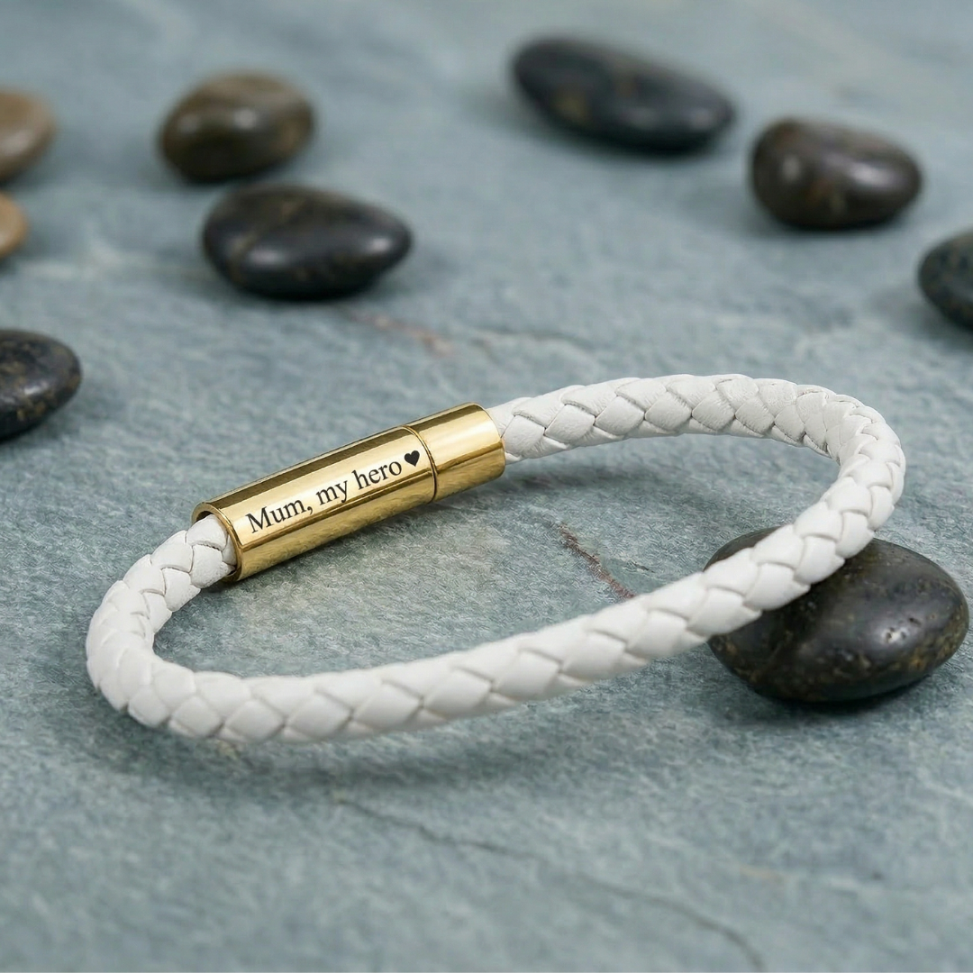 Velora Women Engraved Leather Bracelet