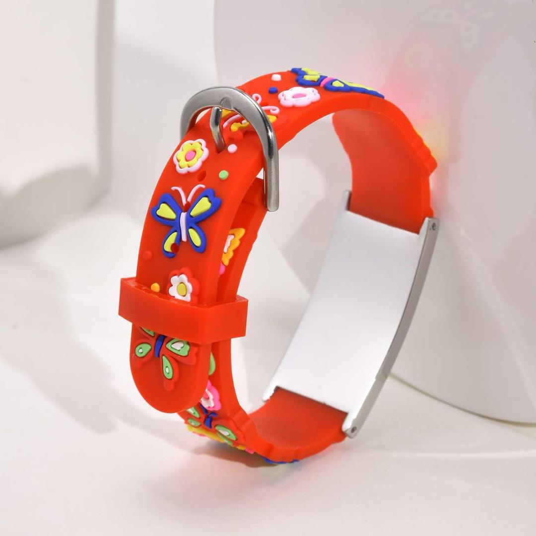 Kids’ Butterfly Medical ID Bracelet-Kids Medical Alert Bracelet-Auswara