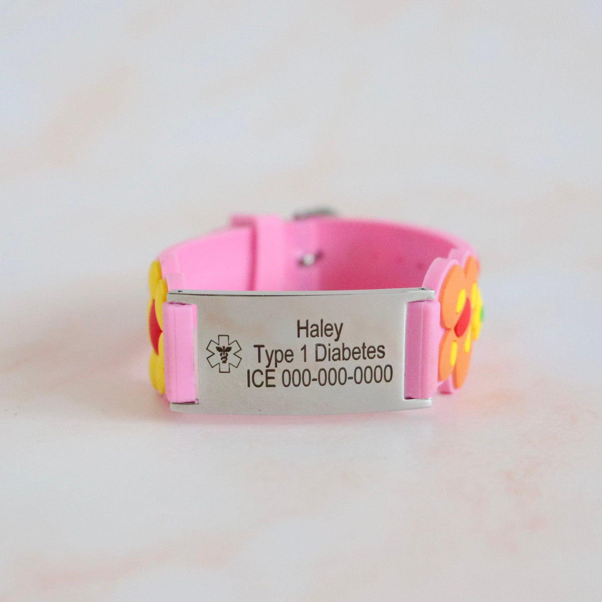 Kids Personalised Medical Silicone ID Bracelet-Kids Medical Alert Bracelet-Auswara