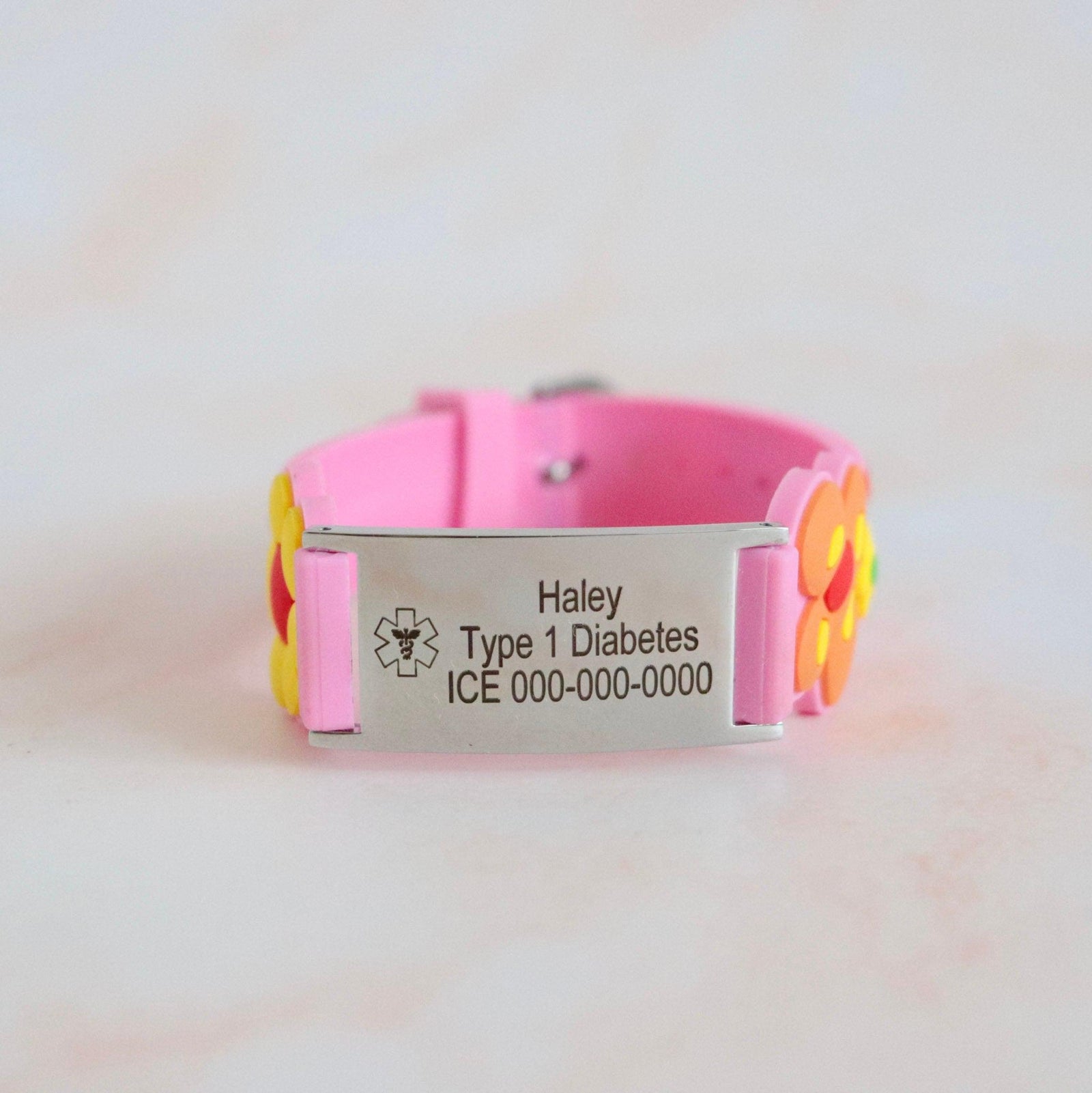 Kids Personalised Medical Silicone ID Bracelet-Kids Medical Alert Bracelet-Auswara