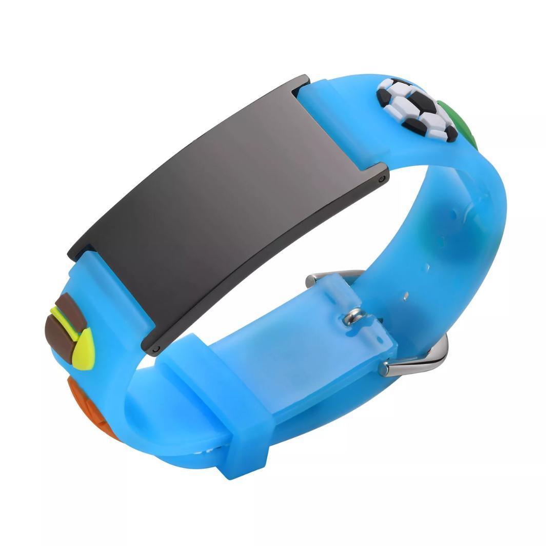 Kids Sports Theme Anti Lost Bracelet – Blue Silicone-Anti Lost-Auswara