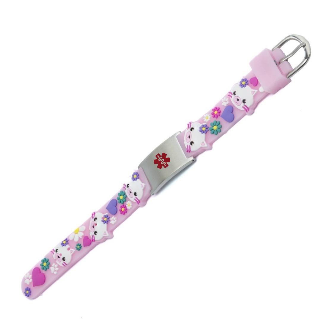 Kitty Cat Medical Alert Kids Bracelet-Kids Medical Alert Bracelet-Auswara