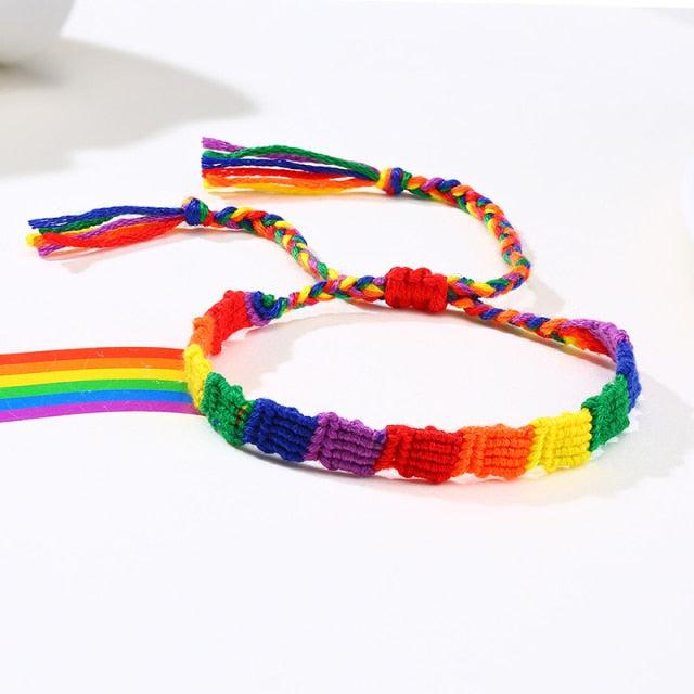 LGBT Woven Braided Rope Bracelet-LGBT Bracelet-Auswara