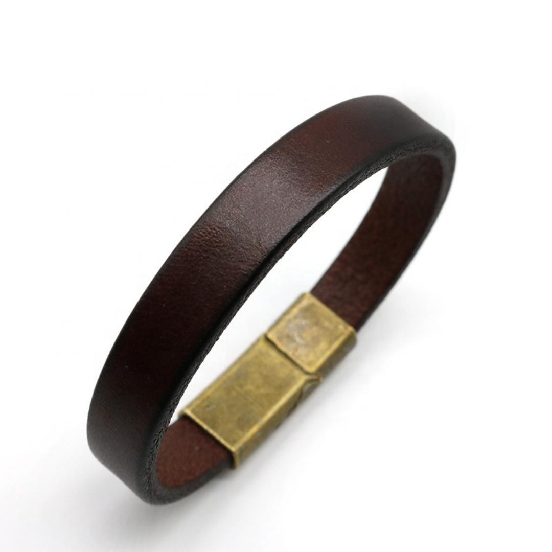 Legacy Engraved Leather Bracelet-Personalised Bracelet-Auswara