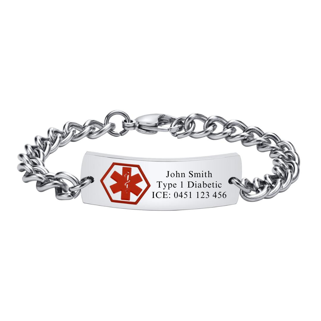 LifeShield Medical ID Chain Bracelet-Medical ID Bracelet-Auswara