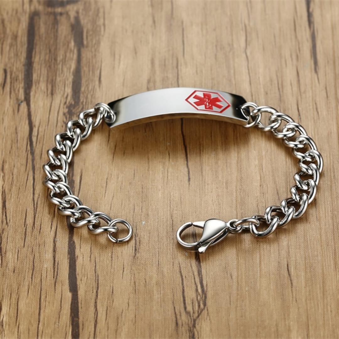 LifeShield Medical ID Chain Bracelet-Medical ID Bracelet-Auswara