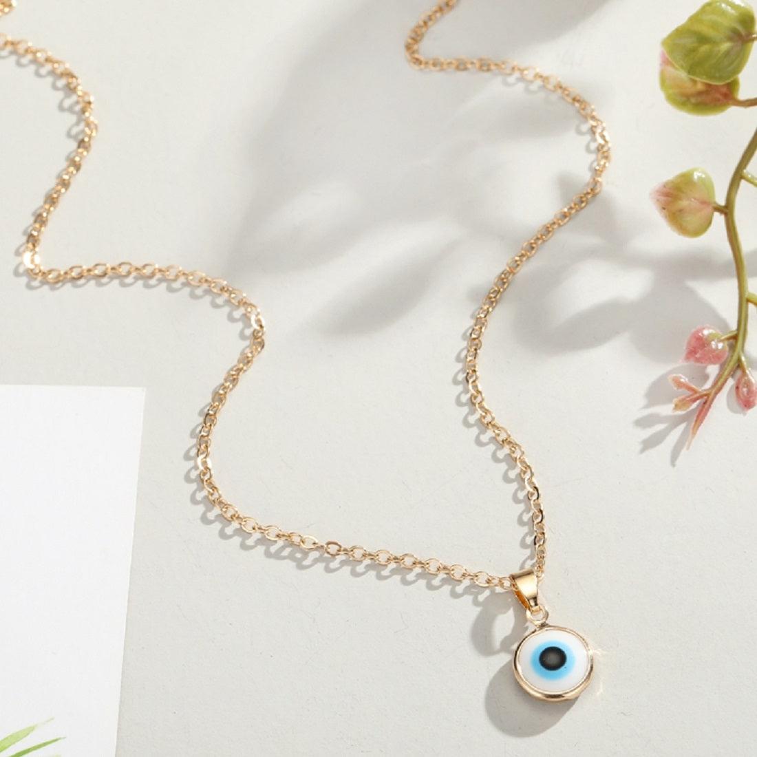 Light Evil Eye Necklace-Evil Eye Necklace-Auswara
