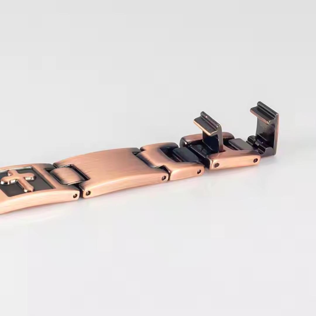 Light-Revealed Engraving Cross Link Bracelet (Limited Edition )-Cross Bracelet-Auswara