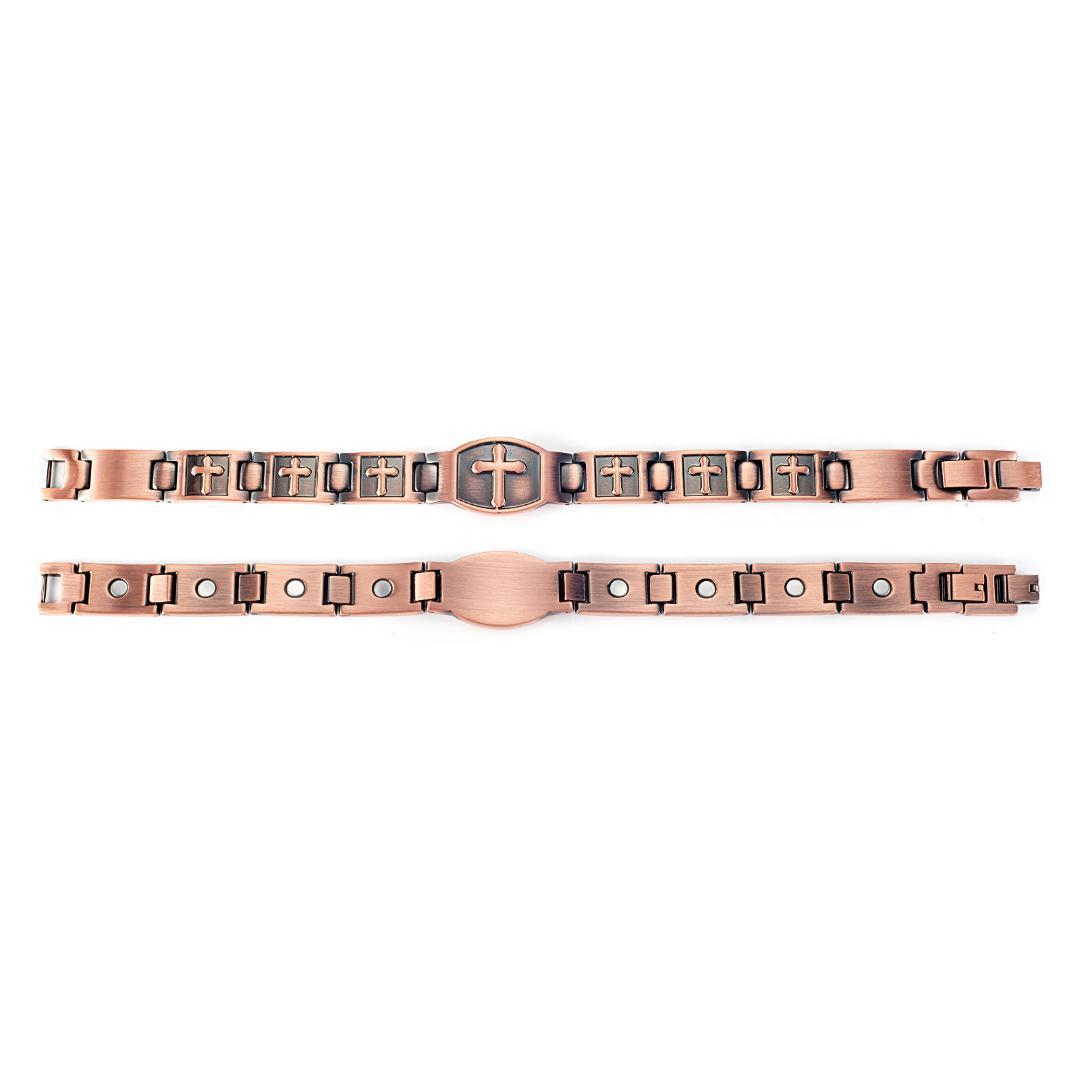 Light-Revealed Engraving Cross Link Bracelet (Limited Edition )-Cross Bracelet-Auswara