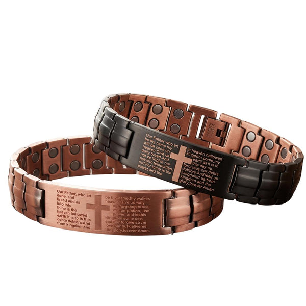 アクセサリー Engrave the Cross Studs Leather Bracelet Cross Bracelets - Engraved & Shipped From Australia. - Auswara